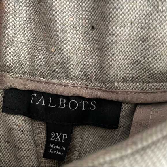 Talbots Marled Gray Soft Knit Cuffed Pants Womens Size 2X Petite - Picture 6 of 9